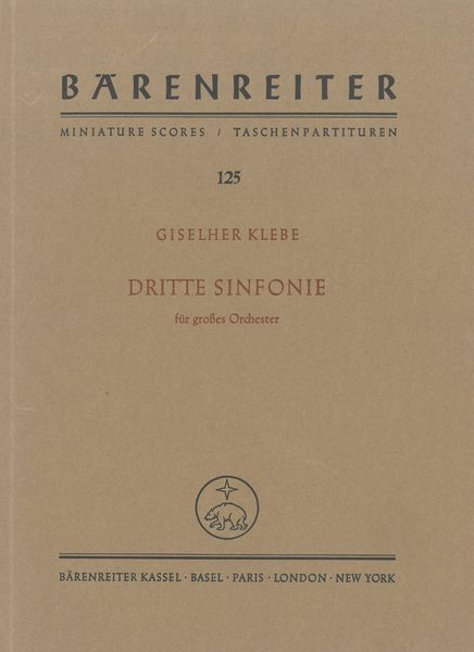 Dritte Sinfonie : Für Grosses Orchester.