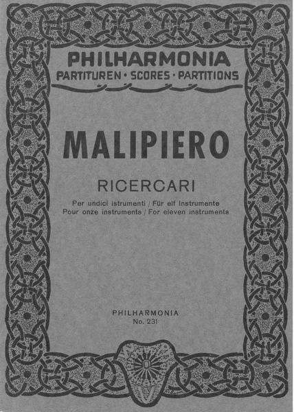 Ricercari : For Eleven Instruments.