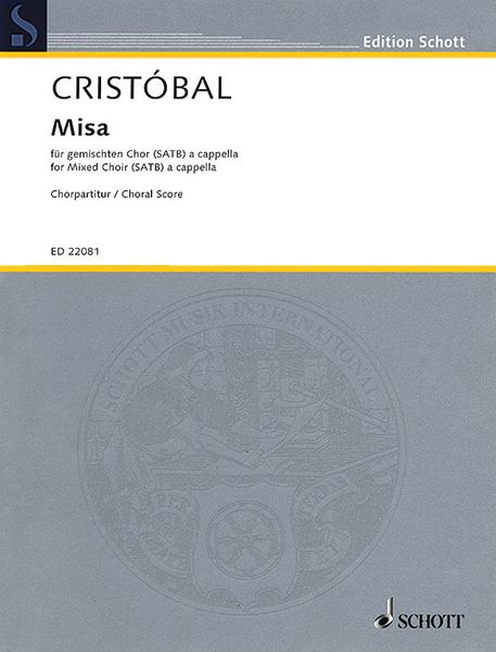 Misa : For Mixed Choir SATB A Cappella.