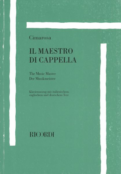 Maestro Di Cappella = The Music Master : Intermezzo Giocoso Per Voce Di Basso (Baritono) [I/E/G].