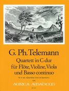 Quartett In C-Dur : For Flute, Violin, Viola and Basso Continuo.