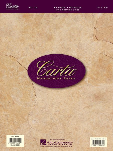 Carta Manuscript Paper No. 13.