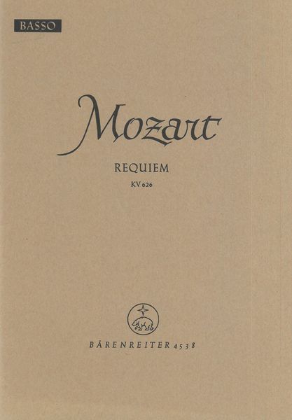 Requiem, K. 626 : Basso Part.