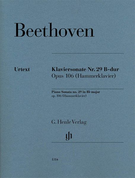 Klaviersonate Nr. 29 B-Dur, Op. 106 (Hammerklavier) / edited by Bertha Antonia Wallner.