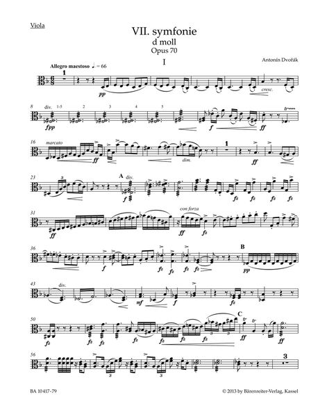 Symphony No. 7 In D Minor, Op. 70 - Viola Part.