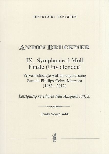 Symphony Nr. 9 In D Minor, Finale : Completed Performance Version.