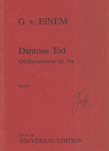 Dantons Tod, Op. 6a : Orchestersuite.