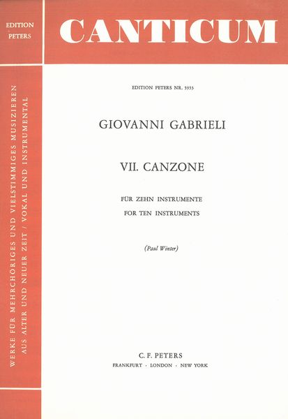 Canzona No. 7 : For 10 Instruments.