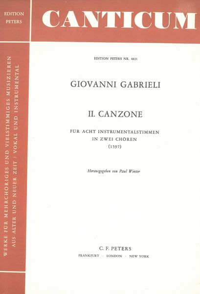 Canzona No. 2 : For 8 Instruments (1597).