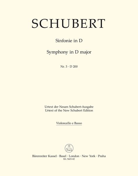 Symphony No. 3 In D Major, D. 200.