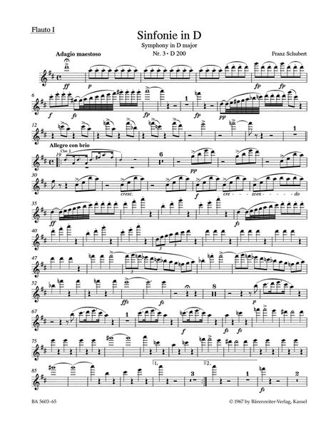 Symphony No. 3 In D Major, D. 200.