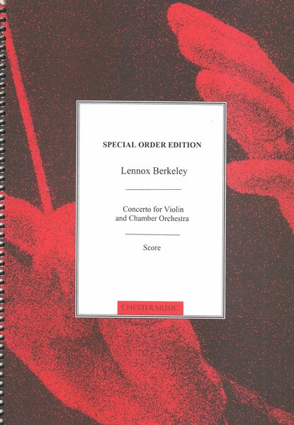 Concerto, Op. 59 : For Violin and Chamber Orchestra.