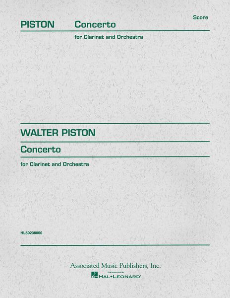 Concerto : For Clarinet and Orchestra.