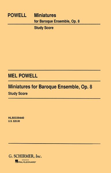 Miniatures For Baroque Ensemble, Op. 8.
