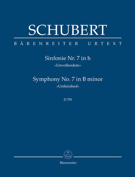 Sinfonie Nr. 7 B-Moll (Unfinished), D. 759 - Urtext Of The New Schubert Edition.