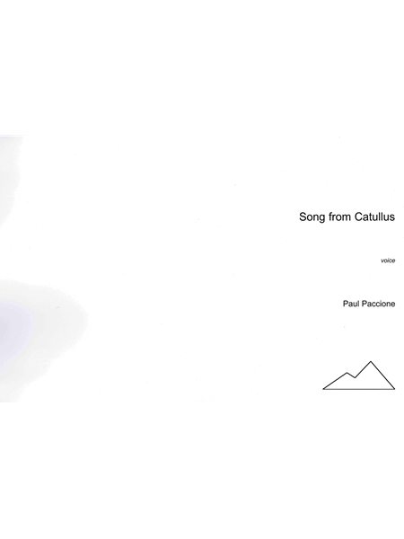 Song From Catullus : For Voice.