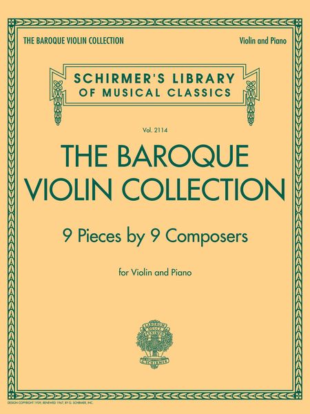 The Baroque Violin Collection - 9 Pieces by 9 Composers : For Violin and Piano.