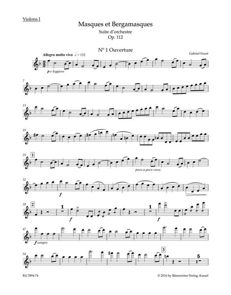 Masques Et Bergamasques, Op. 112 : Suite d'Orchestre / edited by Robin Tait.
