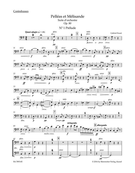 Pelléas Et Mélisande, Op. 80 : Suite d'Orchestre / edited by Robin Tait.