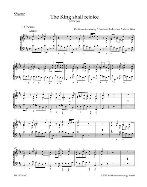 King Shall Rejoice, HWV 260 : Coronation Anthem / edited by Stephan Blaut.