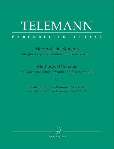 Methodische Sonaten, Band 4 : For Violin Or Flute and Basso Continuo.