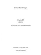 Psalm 23 : For SATB Soli, SATB Chorus and Marimba (2013).