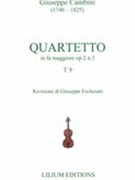 Quartetto In Fa Maggiore, Op. 2 N. 3, T 9 / edited by Giuseppe Fochesato.