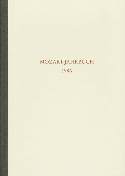 Mozart-Jahrbuch 1986.