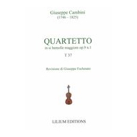 Quartetto In Si Bemolle Maggiore, Op. 9 N. 1, T 37 / edited by Giuseppe Fochesato.