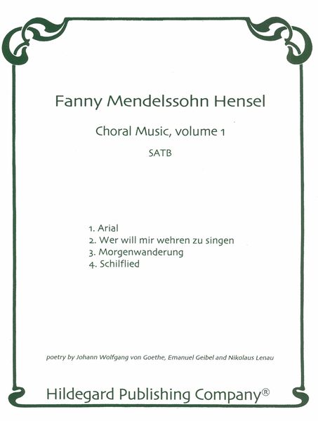 Choral Music, Vol. 1 : For Soprano, Alto, Tenor, Bass A Cappella.