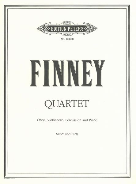 Quartet : For Oboe, Violoncello, Percussion and Piano (1979).