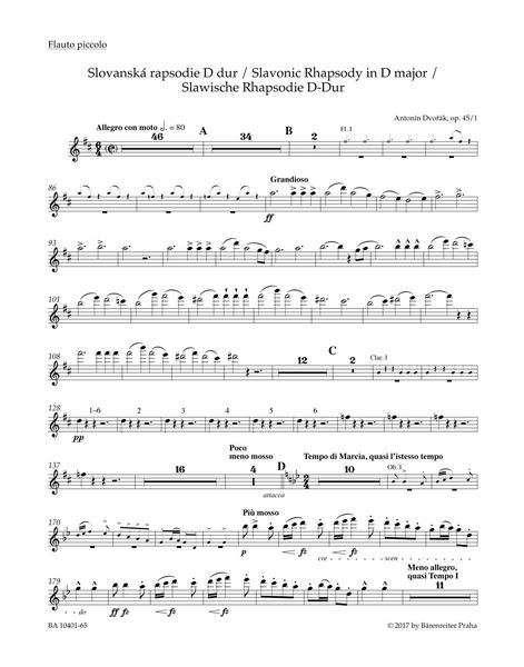 Slavonic Rhapsody, Op. 45/1.