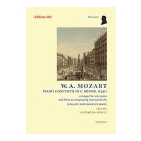 Piano Concerto In C Minor, K. 491 : For Solo Piano and 3 Accompanying Instruments / arr. J. Hummel.