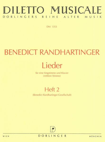 Lieder Heft 2 : Für Mittlere Stimme und Klavier.