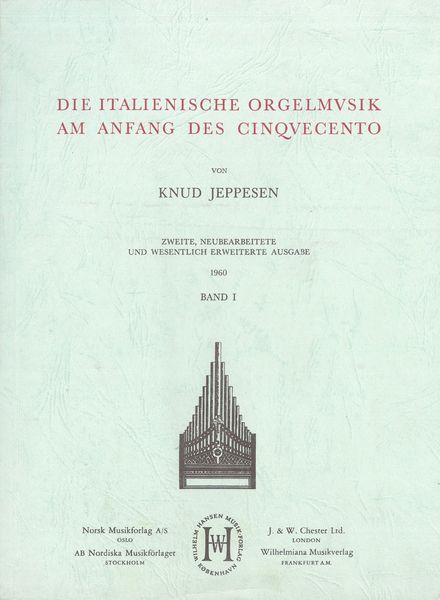 Italienische Orgelmusik Am Anfang Des Cinquecento, Band 1.