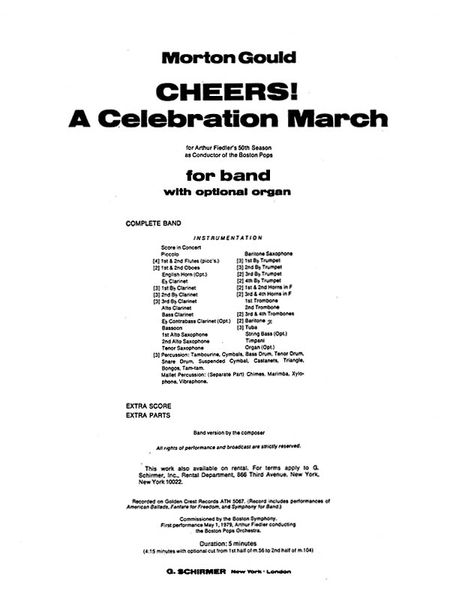 Cheers! : A Celebration March For Band.