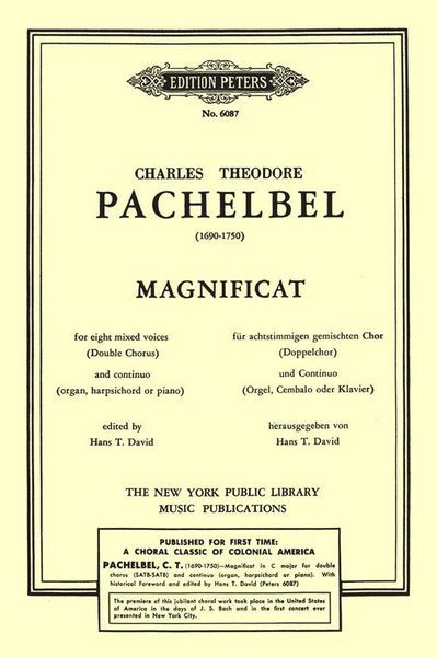 Magnificat : For SSAATTBB and Organ Or Harpsichord Or Piano.