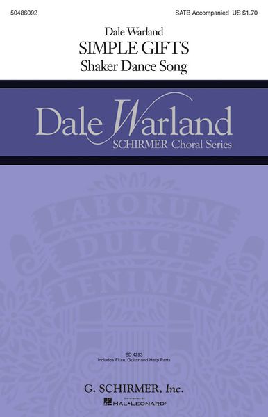 Simple Gifts : For SATB, Flute, Harp and Guitar / arr. Dale Warland.