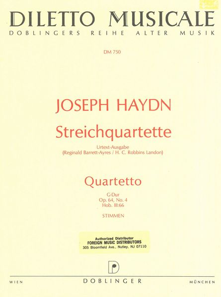 Streichquartett In G-Dur Hob. III:66 Op. 64/4.