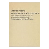 29 Geistliche Vokalkonzerte: Für 1, 2, 3 & 4 Singstimmen Mit Orgel Aus Certo Concerti Ecclesiastici.
