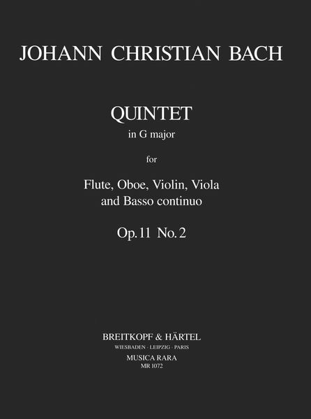 Quintet In G Major, Op. 11, No. 2 : For Flute, Oboe, Violin, Viola and Continuo.