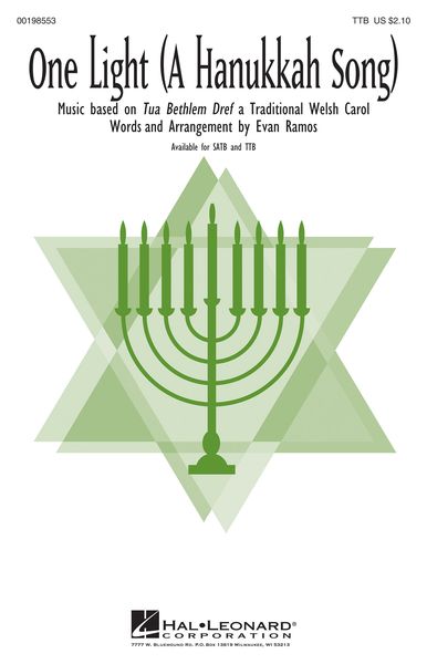 One Light (A Hanukkah Song) : For TTBB and Piano.