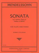 Sonata In F Minor, Op. 4 (Adieu A Berlin) : For Flute and Piano.