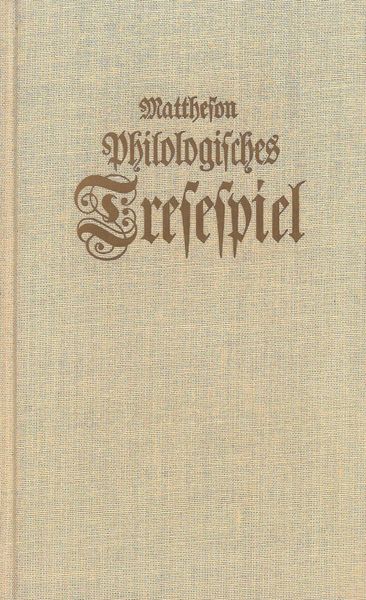 Philologisches Tresespiel : Als Ein Kleiner Beytrag.