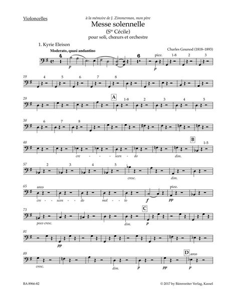 Messe Solennelle (Ste Cécile) : Pour Soli, Choeurs Et Orchestre / edited by Hans Schellevis.