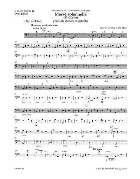 Messe Solennelle (Ste Cécile) : Pour Soli, Choeurs Et Orchestre / edited by Hans Schellevis.