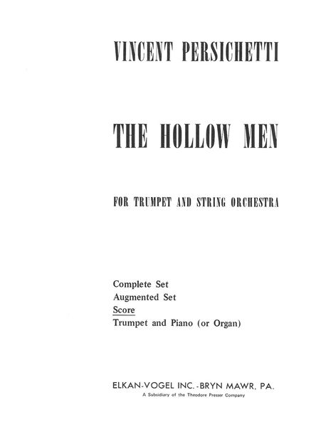 Hollow Men : For Trumpet and String Orchestra.