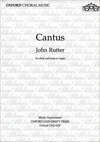 Cantus : For SATB and Organ Or Brass.