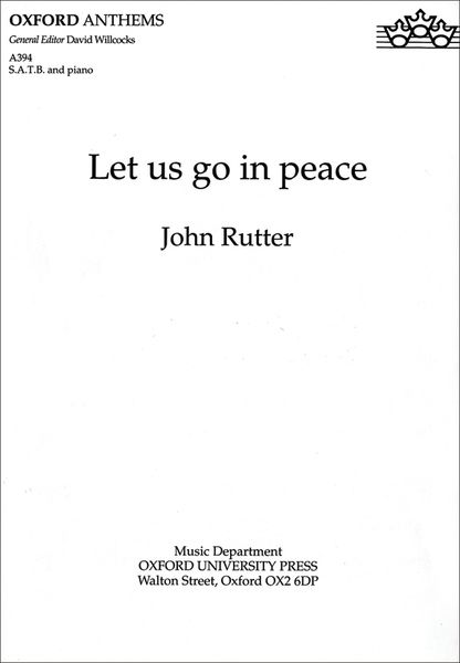 Let Us Go In Peace : For SATB and Piano.