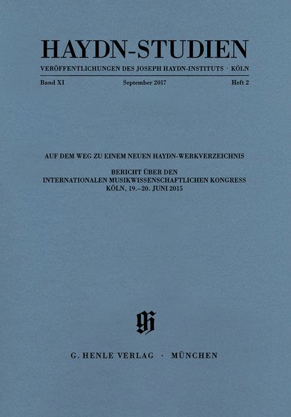 Haydn-Studien, September 2017.